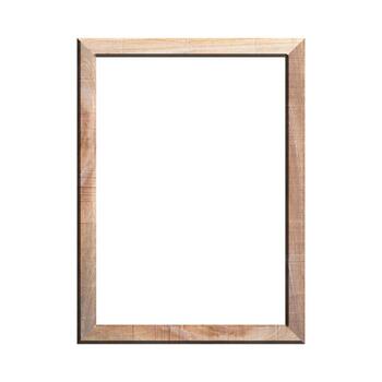 Wooden frame with isolate white background. For use on paper A4 size photo