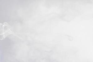 Soft white smoke or mist floating on a light background, perfect for abstract, atmospheric, or ethereal designs. photo