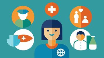 Cultural Representation in Healthcare Various traditional health practices displayed alongside modern medicine highlighting the value of cultural approaches to wellbeing.. vector