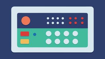 Accessible Lighting Controls An illustration of a lighting control panel equipped with braille labels and large scalable buttons that can be operated by users with limited. vector