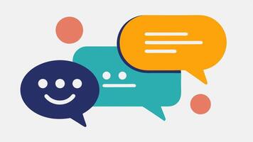 Engaging Communication A chat bubble graphic showing friendly and inclusive language used in recruitment emails emphasizing warmth and approachability in communication.. vector