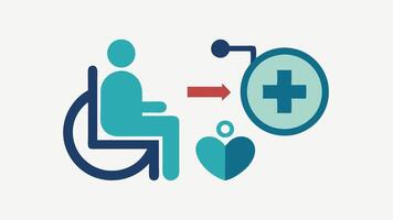 Accessible Bathroom Symbol An accessible bathroom sign alongside covered healthcare plans indicating coverage for accessibility modifications.. vector