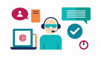 Accessibility Iconography A collection of icons representing accessibility features a closed caption symbol a screen reader headset and an alternative text symbol like an image. vector