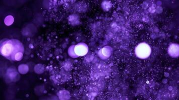 Purple abstract bokeh with glowing particles and blurred lights, perfect for backgrounds and creative designs. photo