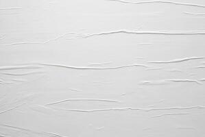 Minimalist white textured surface with soft horizontal lines and creases, ideal for abstract backgrounds, design, or texture use. photo