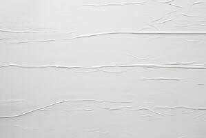 Minimalist white textured surface with soft horizontal lines and creases, ideal for abstract backgrounds, design, or texture use. photo