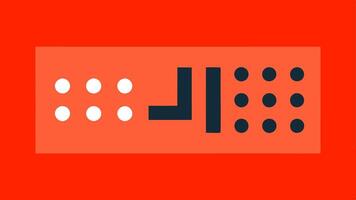 Braille Signage A clear minimalist sign with braille letters and large highcontrast text set against a bright background to promote visibility.. vector