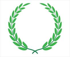 Green round leaf stalks for use in winner's trophies vector