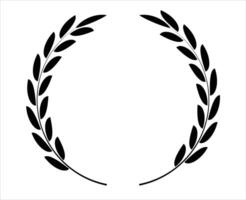Black round leaf stalks for use in winner's trophies vector
