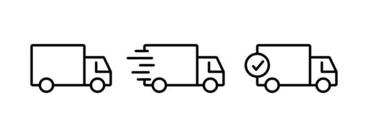 Truck car delivery icon design template vector