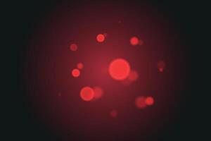 Beautiful red light effect on dark background, glare, beautiful diffused light, bokeh effect vector