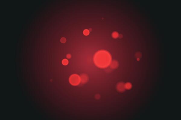 Beautiful red light effect on dark background, glare, beautiful diffused light, bokeh effect