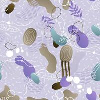 seamless pattern abstract doodle background vector