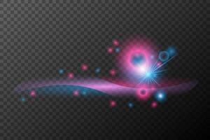 abstract glowing light with blue and pink colors on background vector