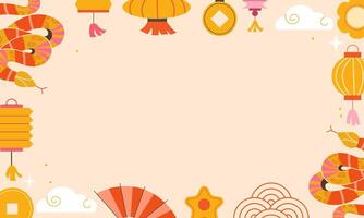 Chinese New Year frame. background for Chinese new year. Poster, background, web banner vector