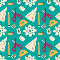Christmas paper snowflakes seamless paper snowflake pattern vector