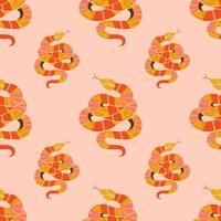 Year of the snake seamless pattern vector