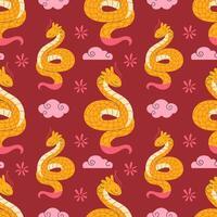 seamless pattern with a snake. Chinese New Year vector