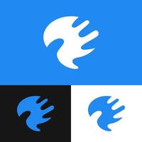 This hold chat logo has an elegant and modern design, very suitable for the latest generation of chat applications vector