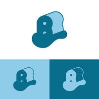This logo design of melting ice cubes forming the letter R inspires us to always be open to change vector