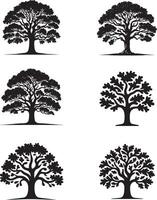 Tree silhouettes set vector
