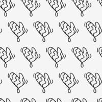 Drawn glove potholders seamless pattern. Tableware mittens, baking glove for heat protection, cute potholders in doodle style. Use cooking potholders to protect your hands. Doodle kitchenware gloves vector