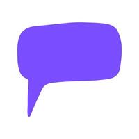 Text bubble. Hand drawn bubble templates for text messages. Colorful cartoon sticker isolated on the white background. Doodle text speech form templates. Blank empty blue speech bubble. Cloud. vector