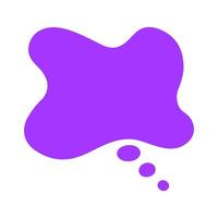 Text bubble. Hand drawn bubble templates for text messages. Colorful cartoon sticker isolated on the white background. Doodle text speech form templates. Blank empty violet speech bubble. Cloud vector