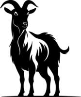 Goat silhouette on white vector