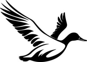 a duck flying illustration vector