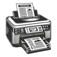 All in One Printer Illustration vector