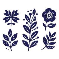 Elegant Realistic Baroque Flower Collection vector