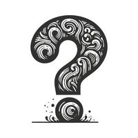Colorful Doodle Question Marks Pattern vector