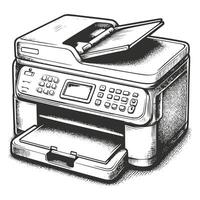 All in One Printer Flat Design vector