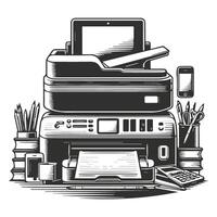 Isolated All in One Printer Design vector