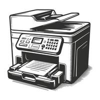 Isolated All in One Printer Artwork vector