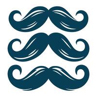 Hand Drawn Mustache Designs vector