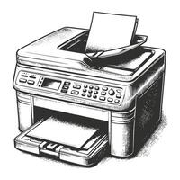 Isolated Background All in One Printer vector