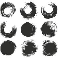 Hand Drawn Ink Circle Template vector