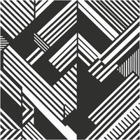 Minimal Flat Monochrome Pattern Art vector
