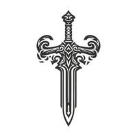 Fantasy Sword Design for Warriors vector