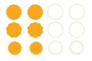 Sunburst Abstract Vectors with Geometric Designs