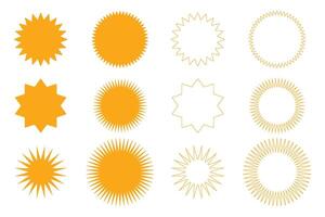 Geometric Sunburst Design for Abstract Patterns vector