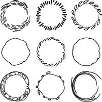 Hand Drawn Circles for Artistic Abstract Designs vector
