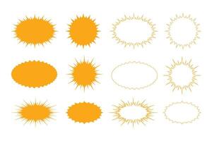 Modern Abstract Sunburst Shapes and Lines vector