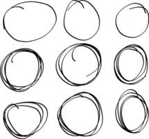 Artistic Hand Drawn Circular Patterns for Abstract Creations vector