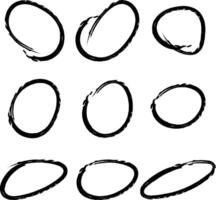 Sketchy Round Shapes for Creative Design Projects vector