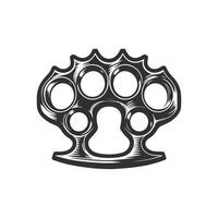 Brass knuckles design set. vector