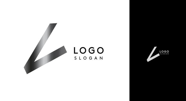 Shiny chromatic letter L, metallic monogram with shiny chrome iridescent gradient for streetwear fashion, music label, skate brand, urban art, graffiti-inspired products, modern tech company