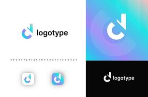 Sporty futuristic angular logo. Sharp geometric dynamic edges letter D. Minimalist innovative emblem for tech, game app, music, sport, design agency, digital space identity. illustration vector